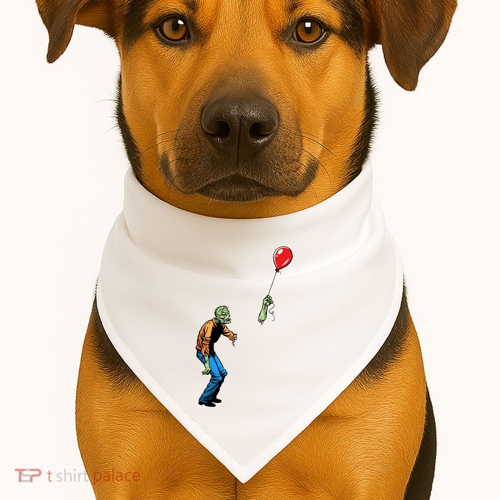 Halloween Zombie Balloon Funny Cut Off Arm USA-Made Doggie Bandana
