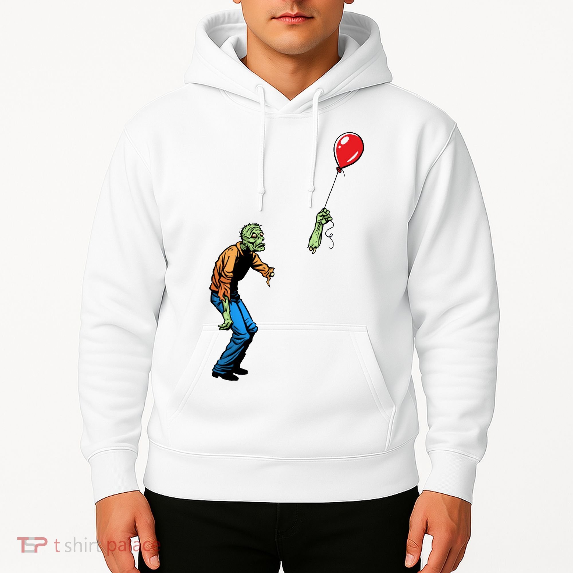 Halloween Zombie Balloon Funny Cut Off Arm Hoodie