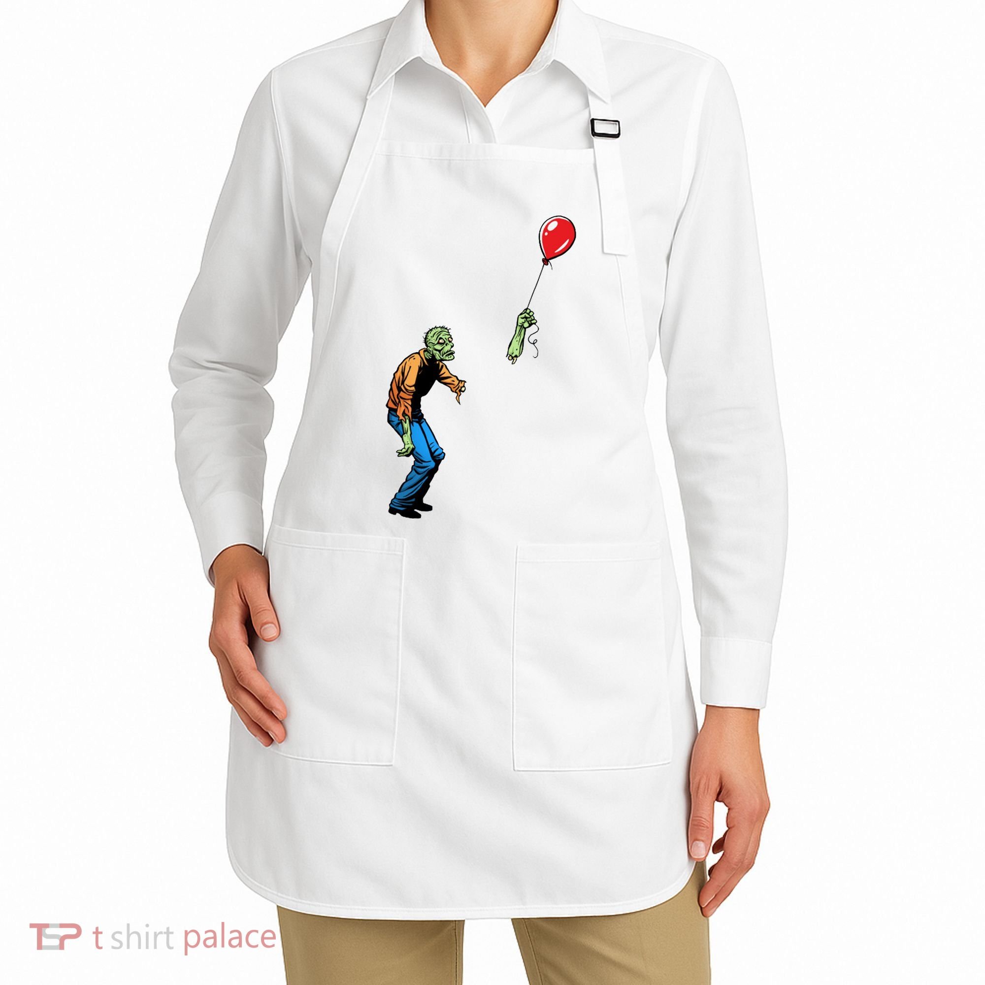 Halloween Zombie Balloon Funny Cut Off Arm Apron