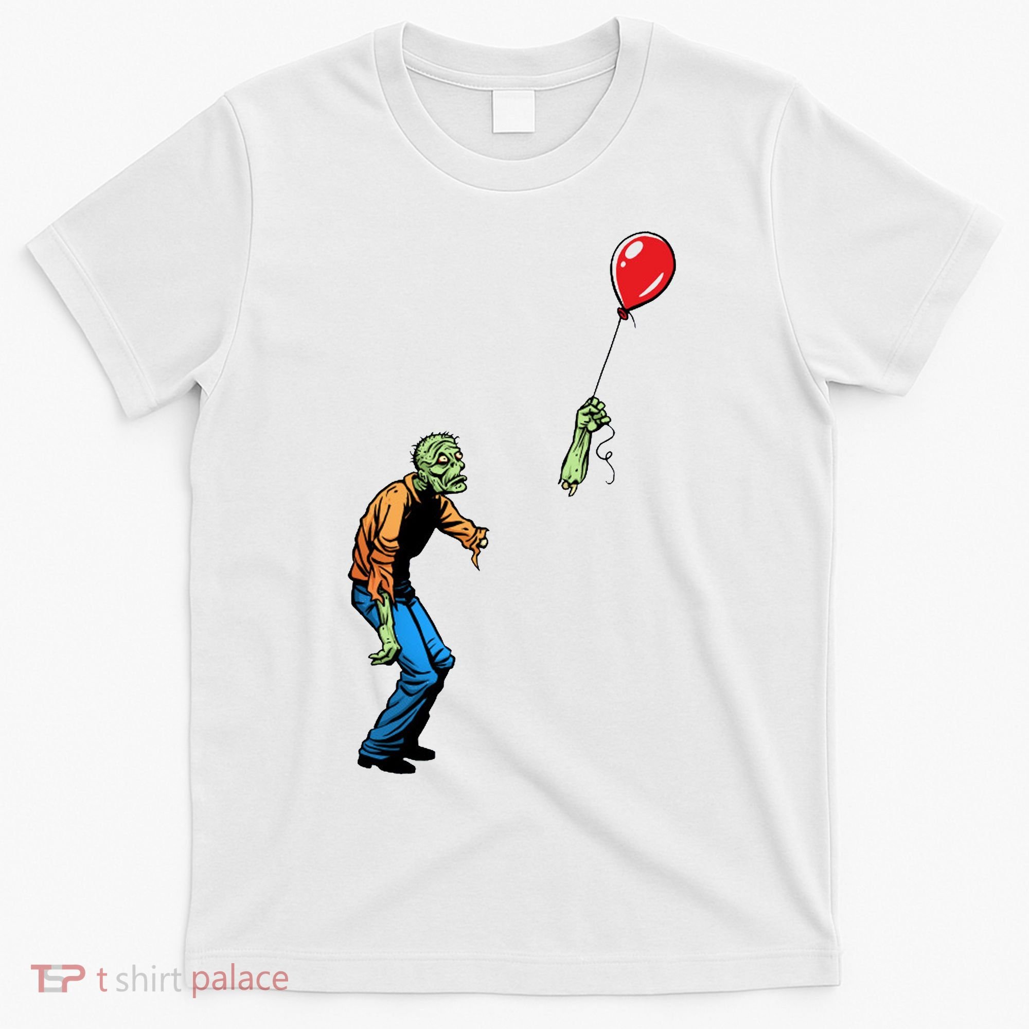 Halloween Zombie Balloon Funny Cut Off Arm T-Shirt