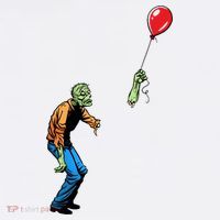 Halloween Zombie Balloon Funny Cut Off Arm T-Shirt thumb 7