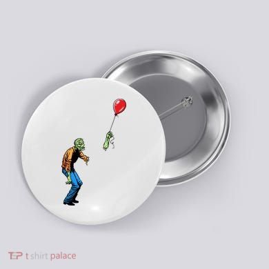 Halloween Zombie Balloon Funny Cut Off Arm Button