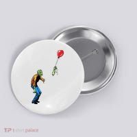 Halloween Zombie Balloon Funny Cut Off Arm Button thumb 0