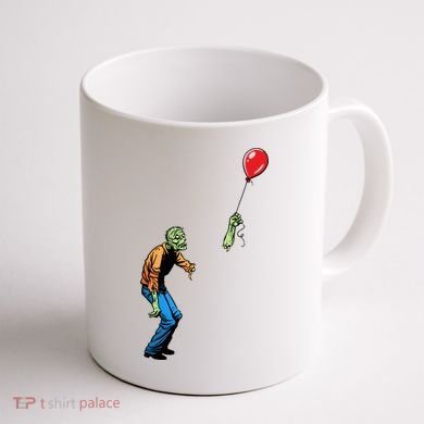 Halloween Zombie Balloon Funny Cut Off Arm Coffee Mug back