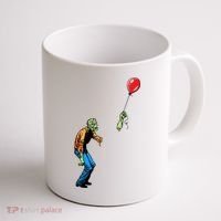 Halloween Zombie Balloon Funny Cut Off Arm Coffee Mug thumb 1