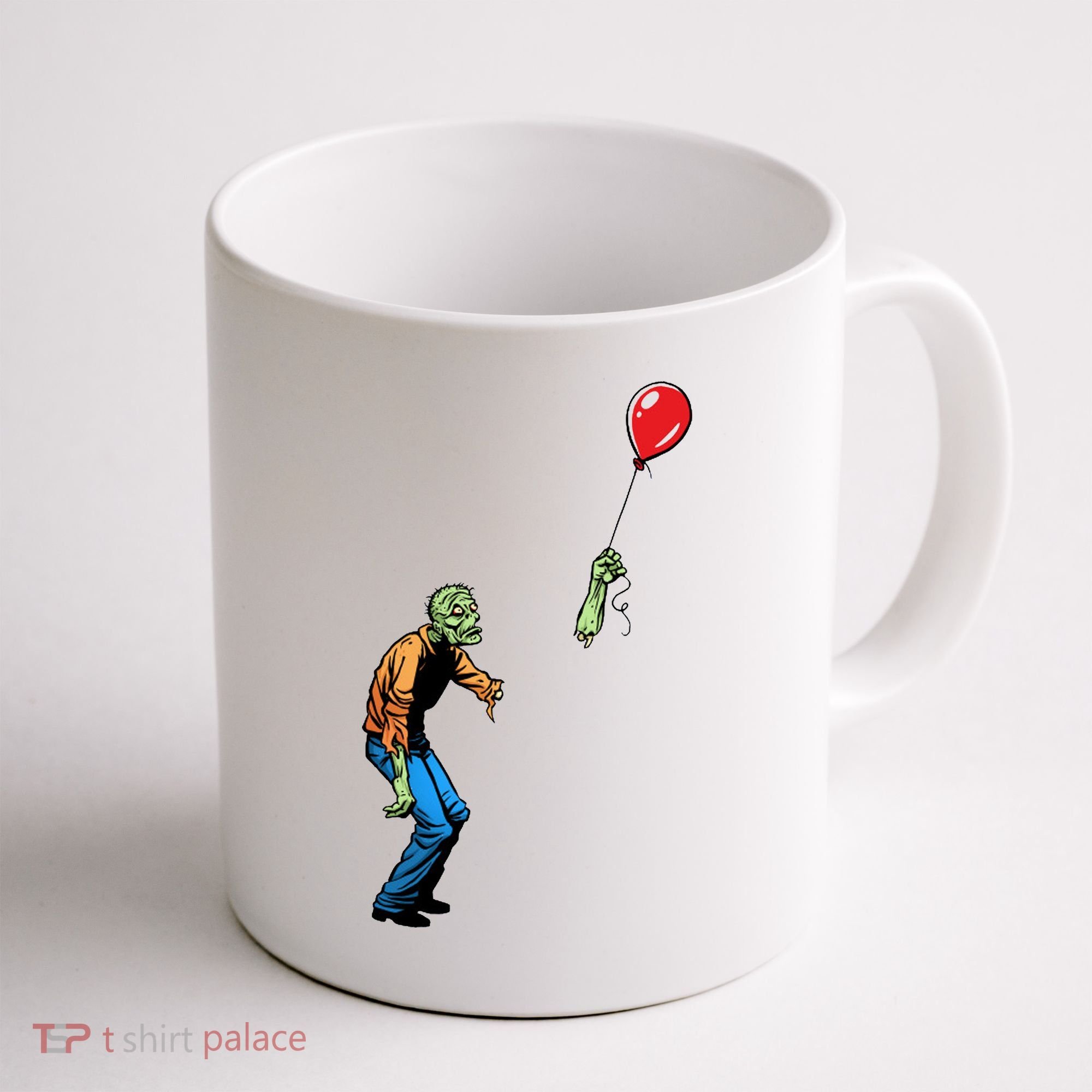 Halloween Zombie Balloon Funny Cut Off Arm Coffee Mug