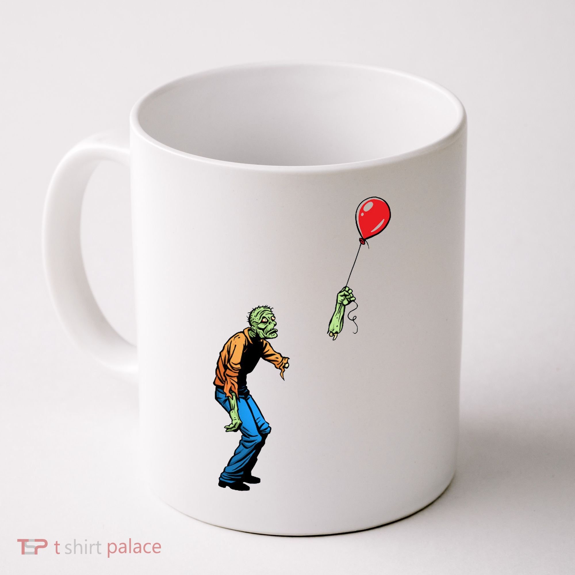 Halloween Zombie Balloon Funny Cut Off Arm Coffee Mug