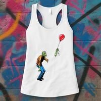 Halloween Zombie Balloon Funny Cut Off Arm Women's Tank Top thumb 3