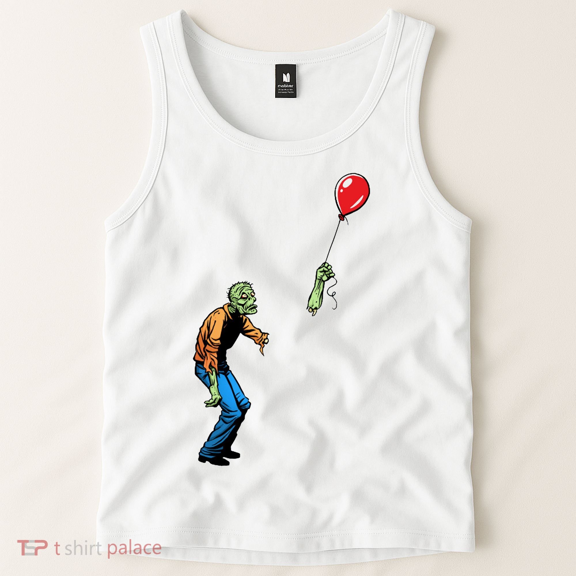 Halloween Zombie Balloon Funny Cut Off Arm Tank Top