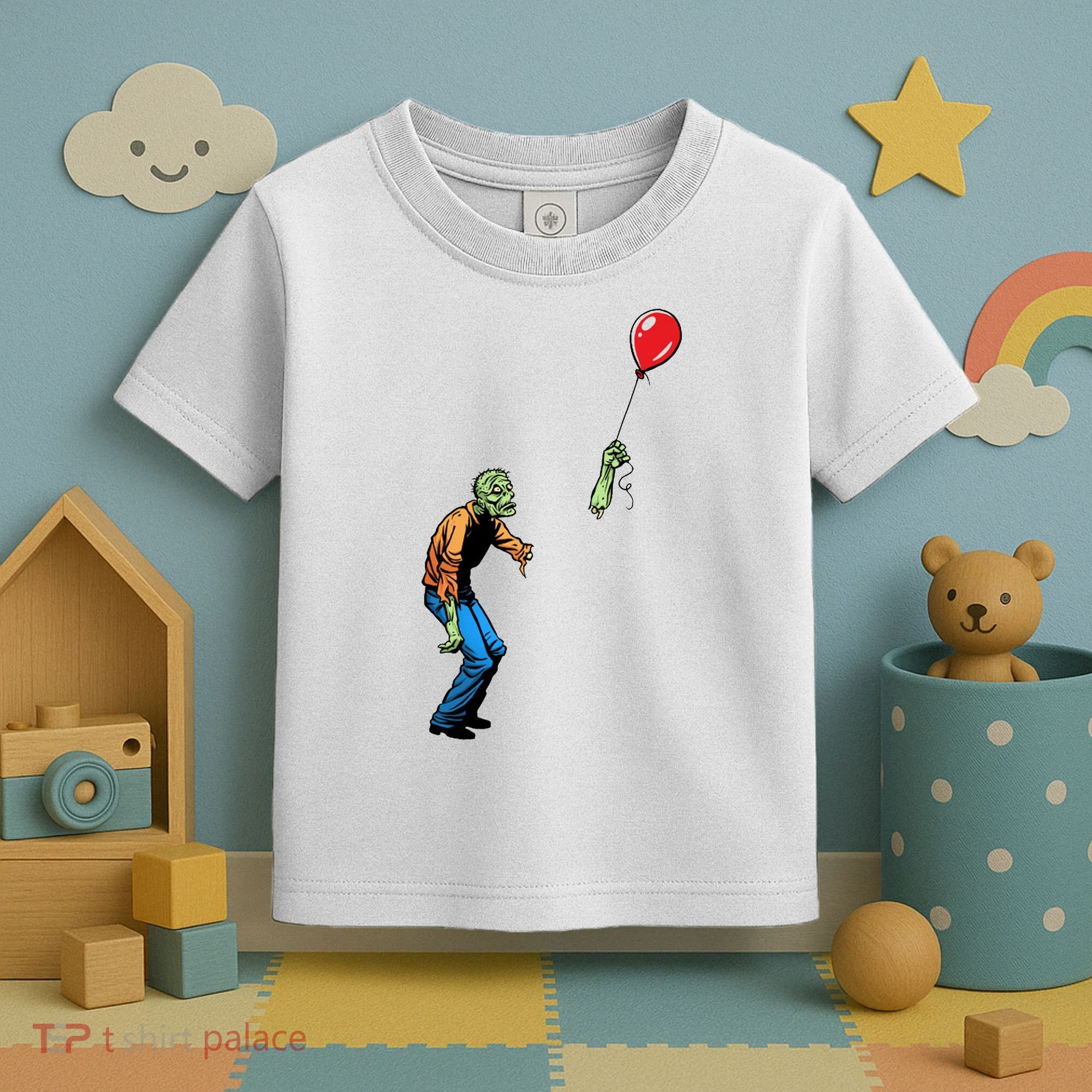 Halloween Zombie Balloon Funny Cut Off Arm Toddler T-Shirt