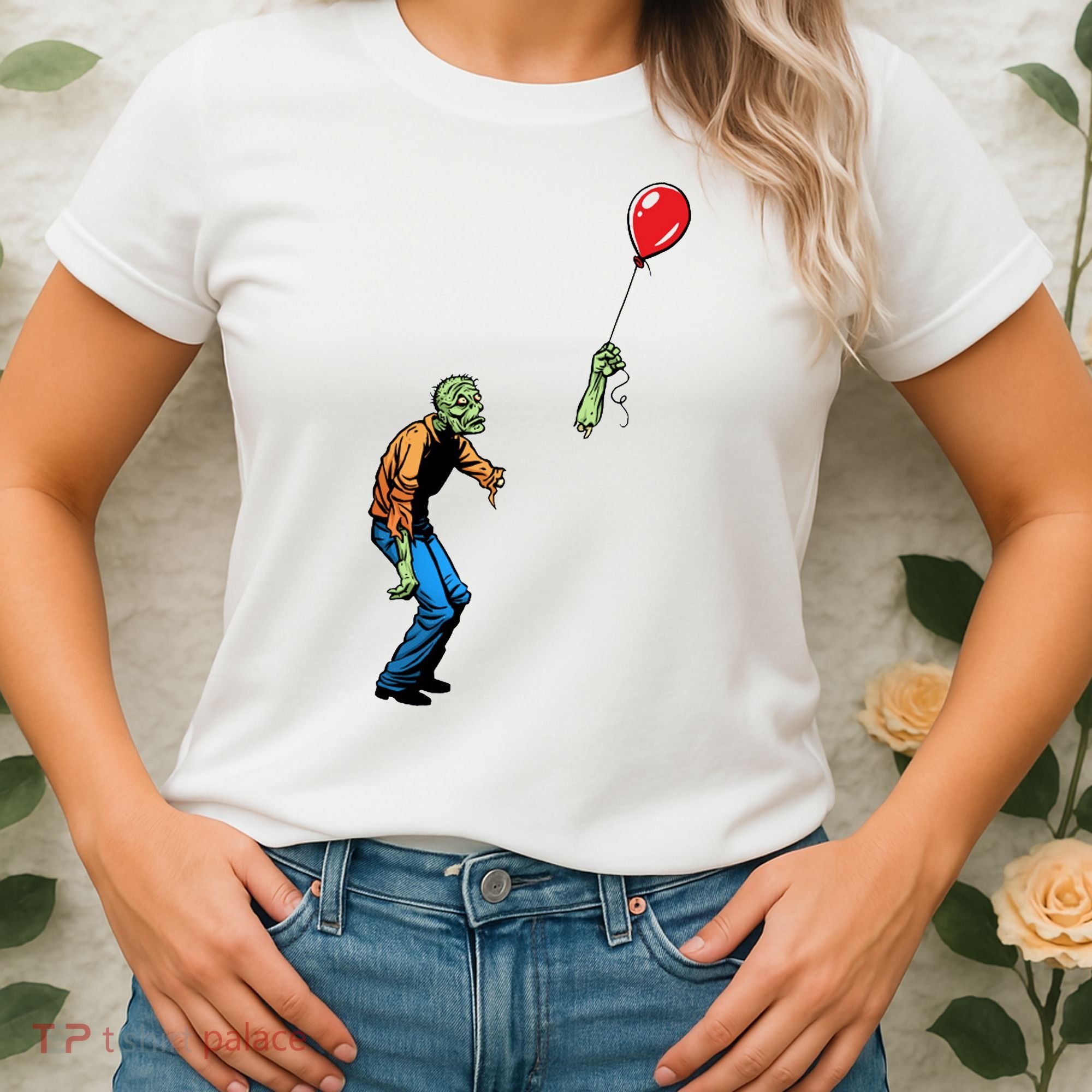 Halloween Zombie Balloon Funny Cut Off Arm Women's T-Shirt
