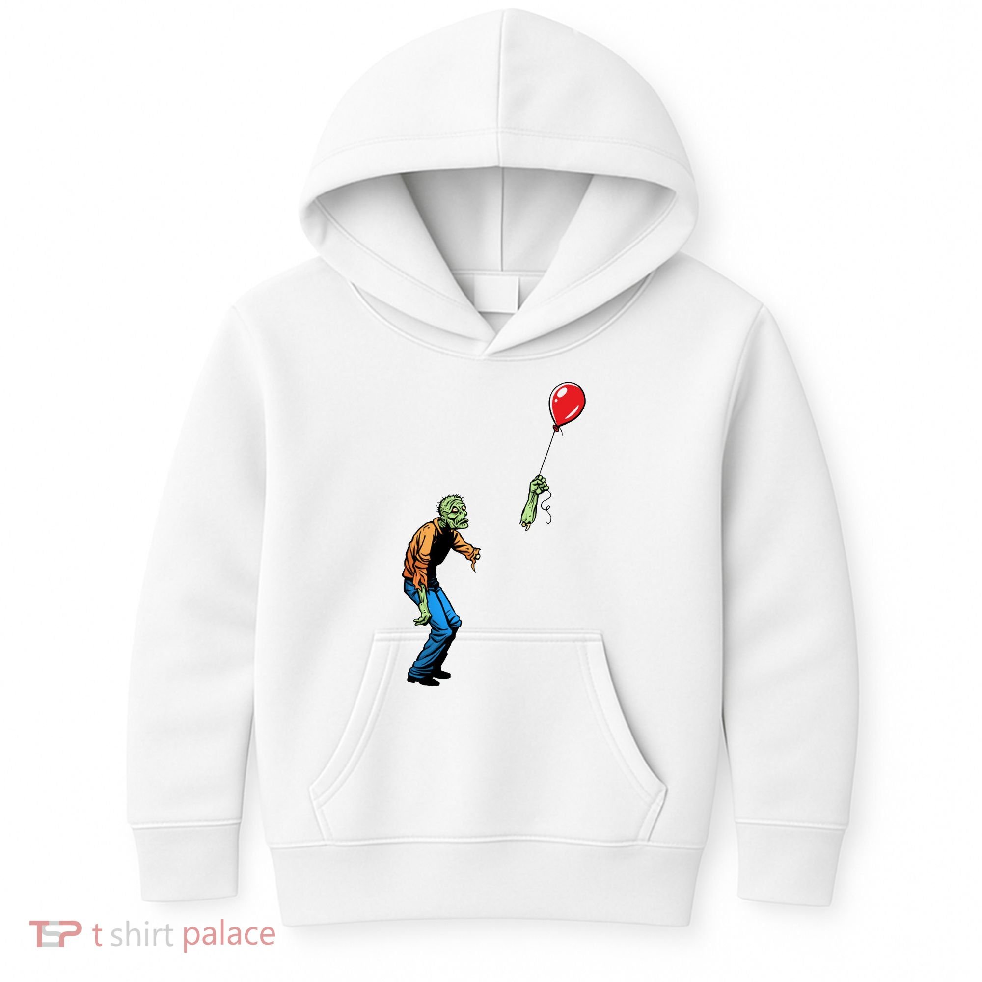 Halloween Zombie Balloon Funny Cut Off Arm Kids Hoodie