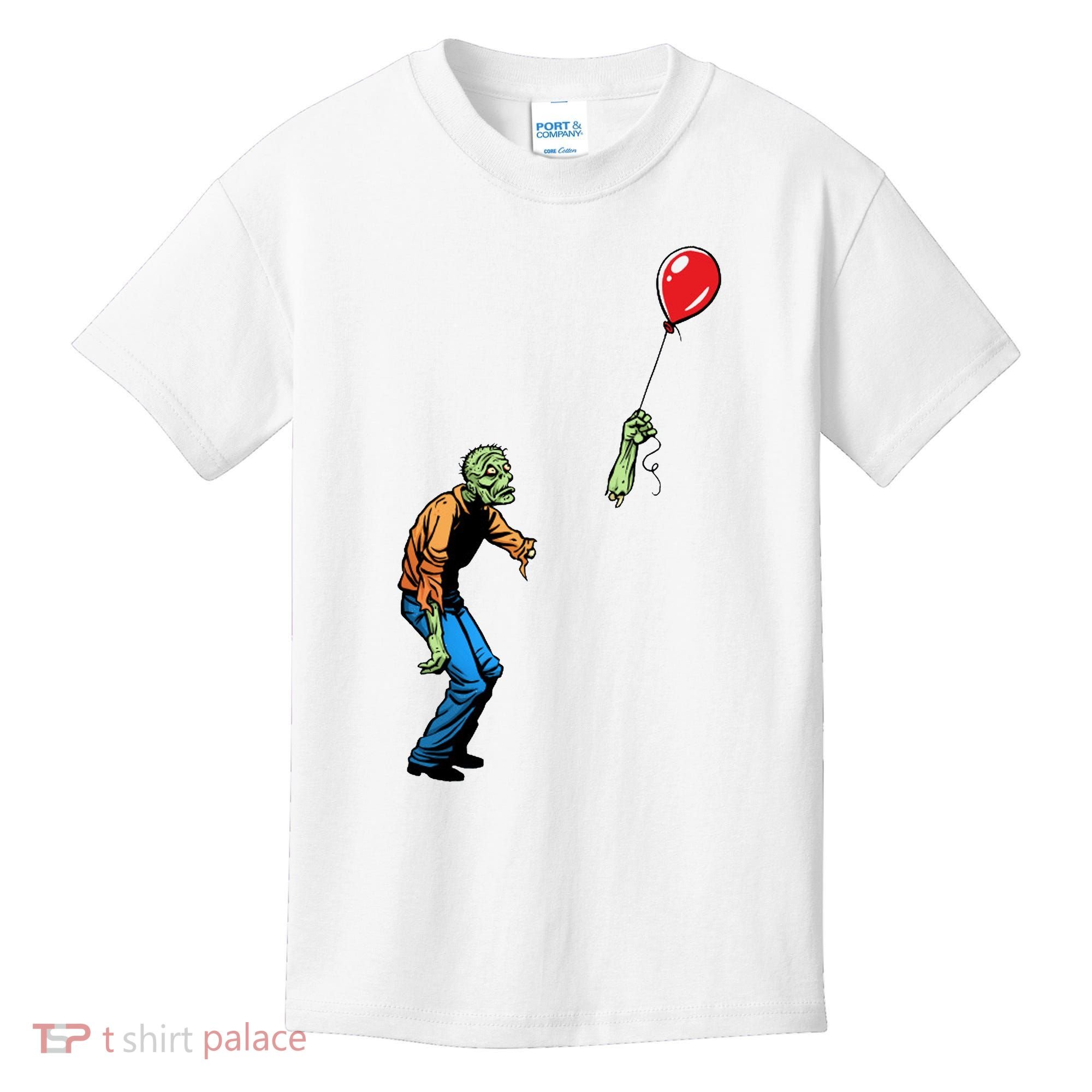 Halloween Zombie Balloon Funny Cut Off Arm Kids T-Shirt