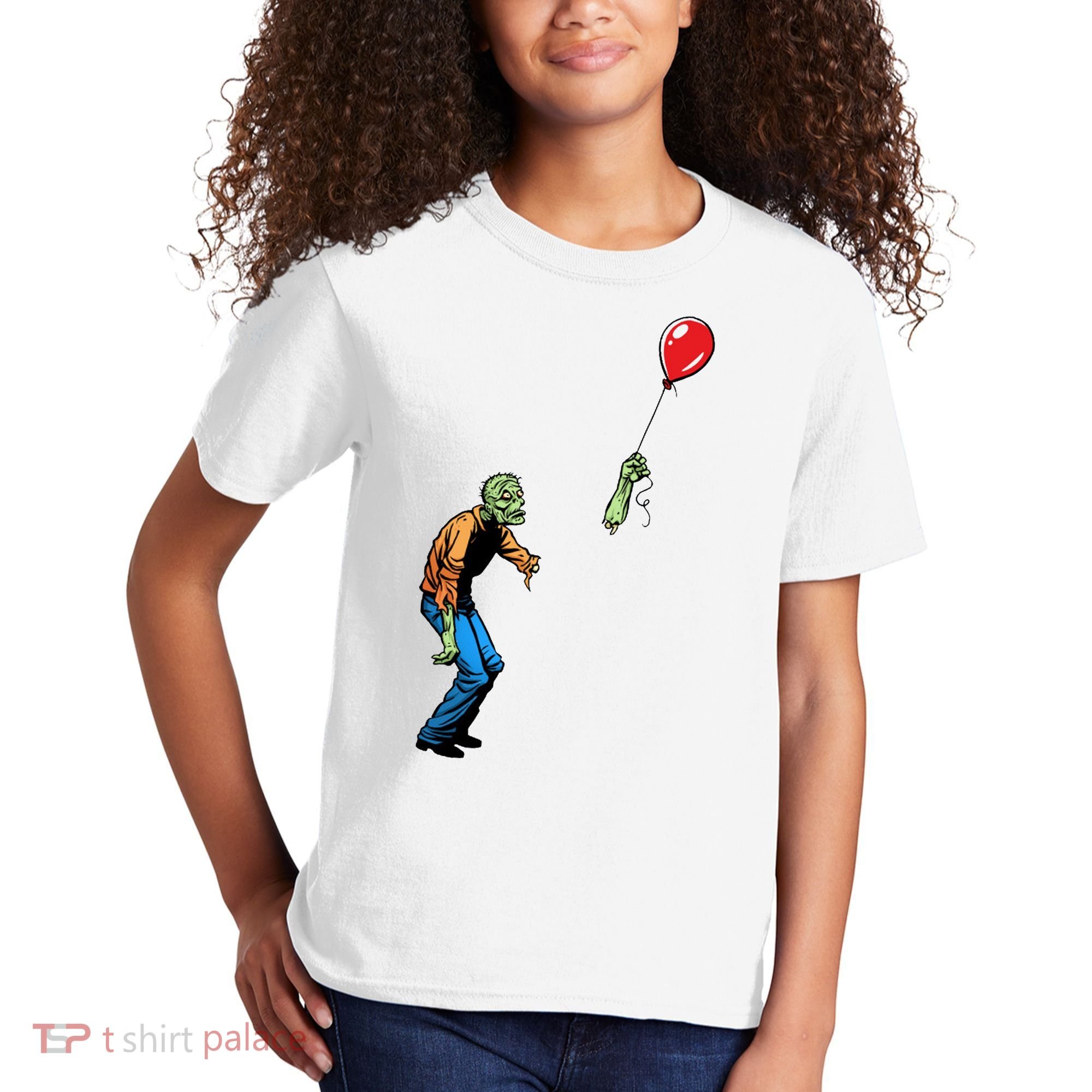 Halloween Zombie Balloon Funny Cut Off Arm Kids T-Shirt