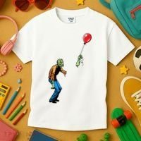 Halloween Zombie Balloon Funny Cut Off Arm Kids T-Shirt thumb 3