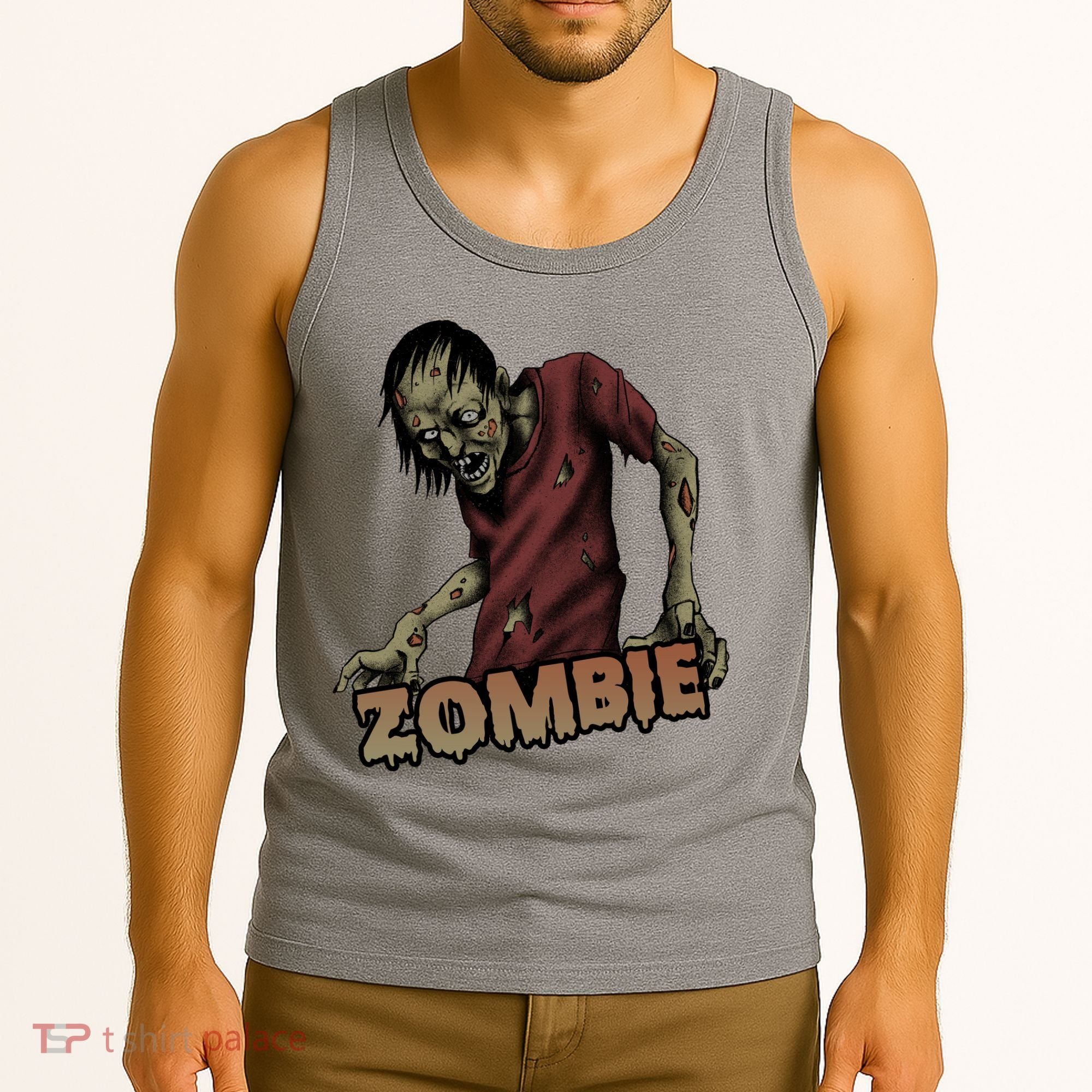 Horror Zombie Halloween Tank Top