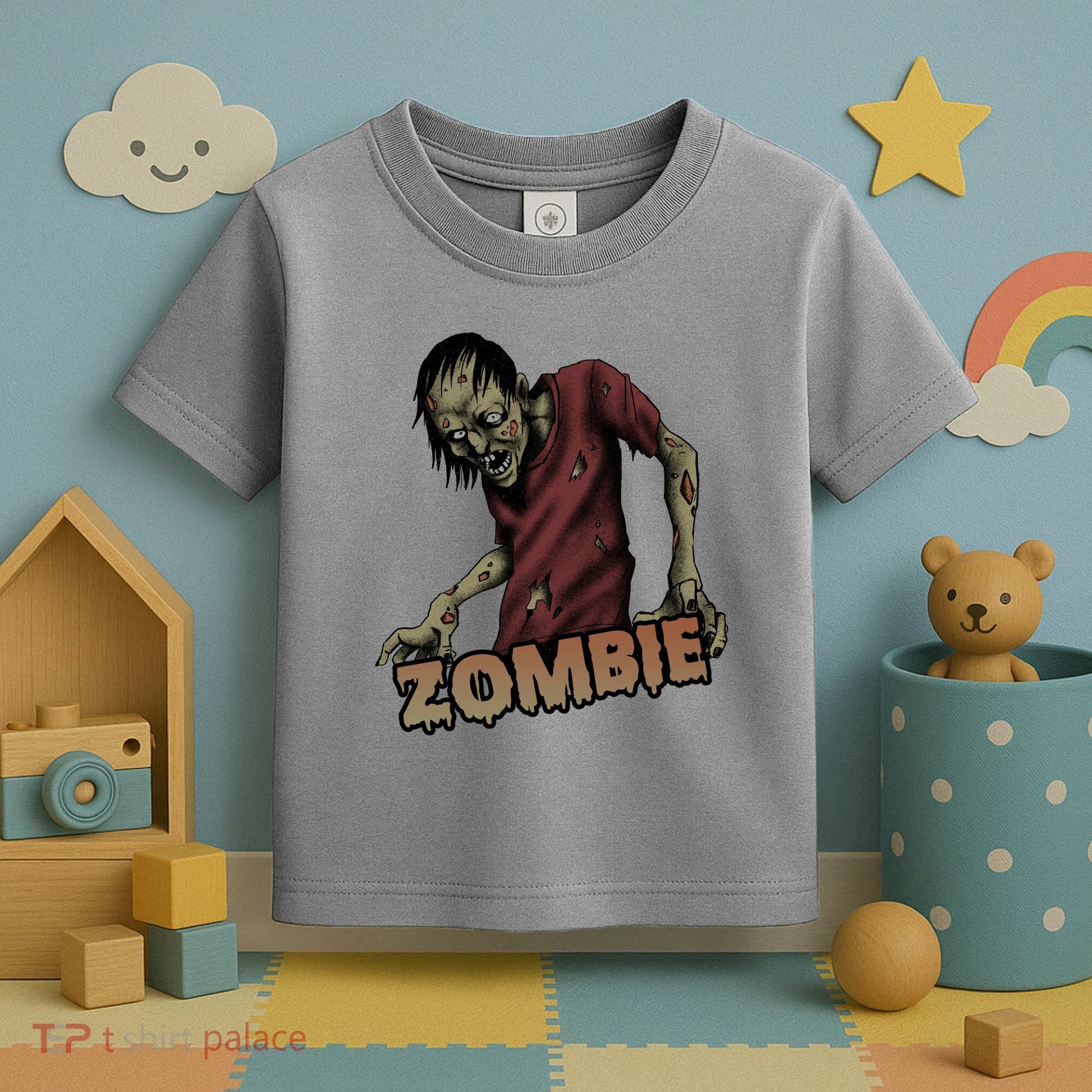 Horror Zombie Halloween Toddler T-Shirt