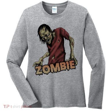 Horror Zombie Halloween Women's Long Sleeve Shirt