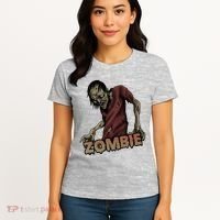 Horror Zombie Halloween Women's T-Shirt thumb 4