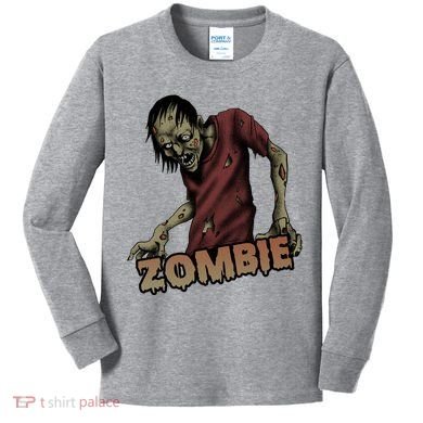 Horror Zombie Halloween Kids Long Sleeve Shirt