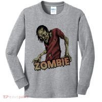 Horror Zombie Halloween Kids Long Sleeve Shirt thumb 0