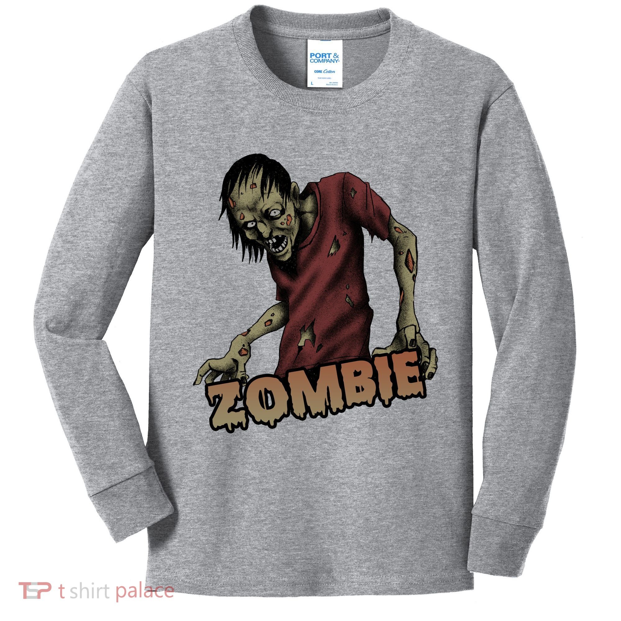Horror Zombie Halloween Kids Long Sleeve Shirt