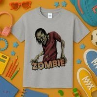 Horror Zombie Halloween Kids T-Shirt thumb 3