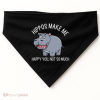 Hippopotamus Zookeeper Hippotology Hippo Lover USA-Made Doggie Bandana thumb 0