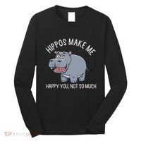 Hippopotamus Zookeeper Hippotology Hippo Lover Long Sleeve Shirt thumb 0