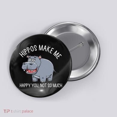 Hippopotamus Zookeeper Hippotology Hippo Lover Button