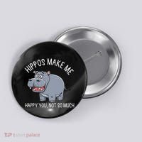 Hippopotamus Zookeeper Hippotology Hippo Lover Button thumb 0