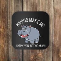 Hippopotamus Zookeeper Hippotology Hippo Lover Coaster thumb 0