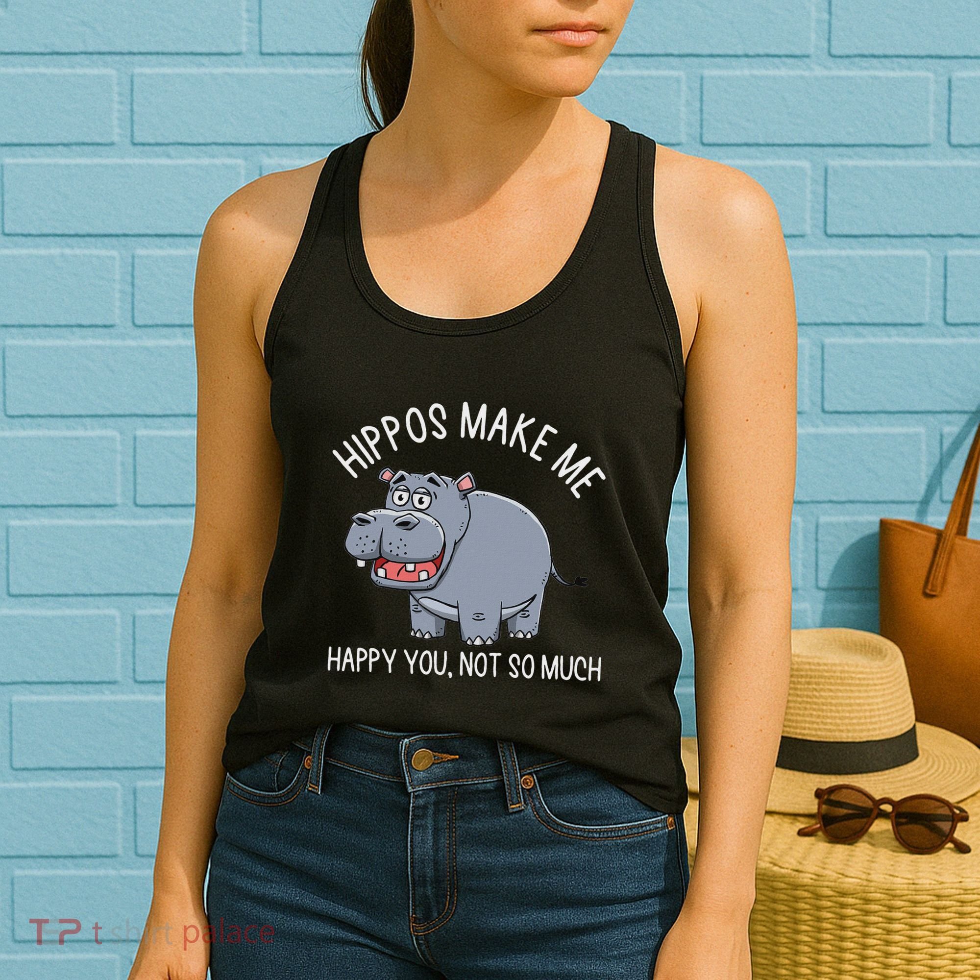 Hippopotamus Zookeeper Hippotology Hippo Lover Women's Tank Top