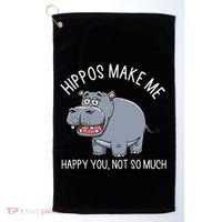 Hippopotamus Zookeeper Hippotology Hippo Lover Golf Towel thumb 0