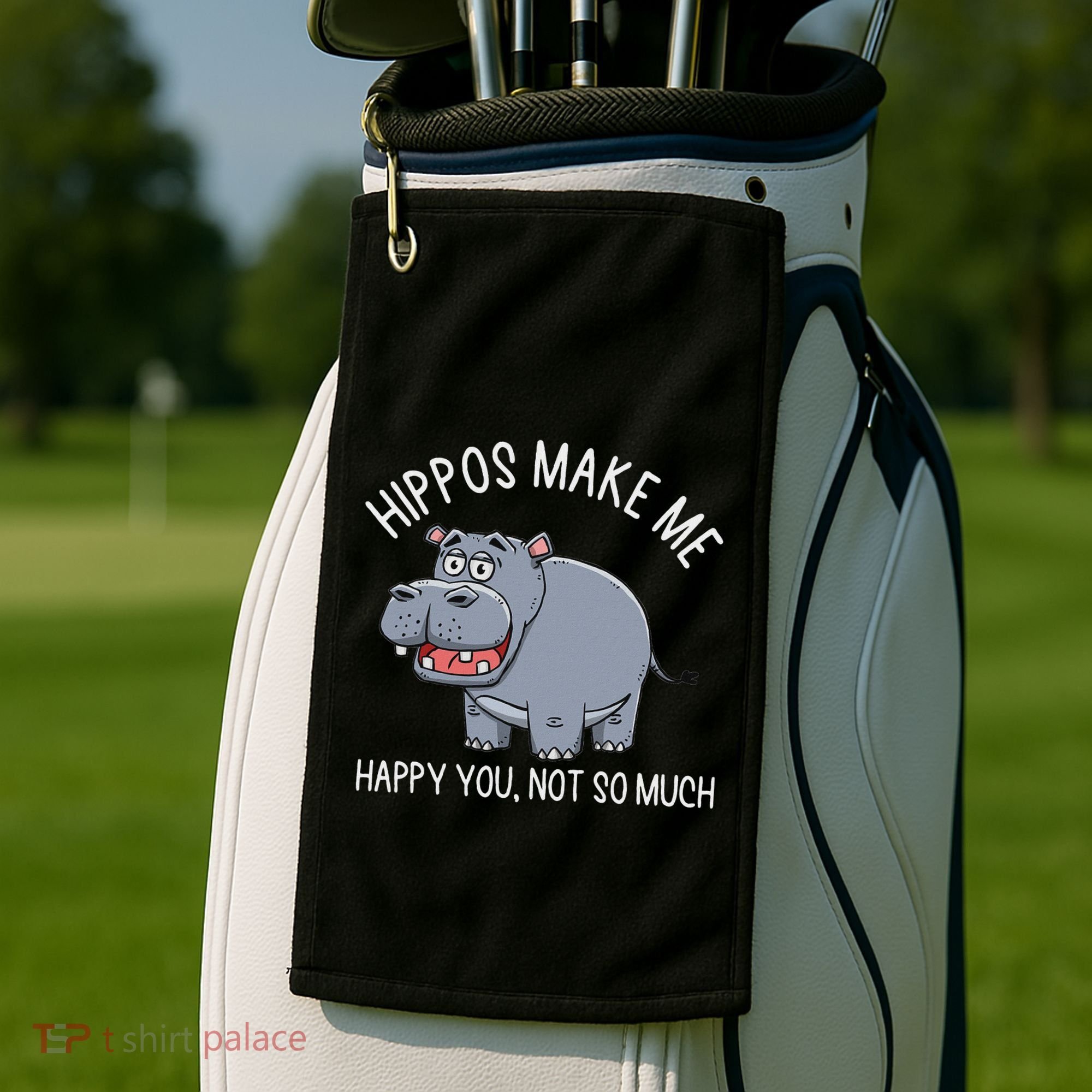 Hippopotamus Zookeeper Hippotology Hippo Lover Golf Towel