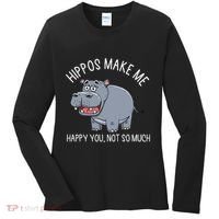 Hippopotamus Zookeeper Hippotology Hippo Lover Women's Long Sleeve Shirt thumb 0