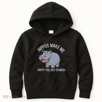 Hippopotamus Zookeeper Hippotology Hippo Lover Kids Hoodie thumb 0