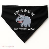 Hippopotamus Zookeeper Hippotology Hippo Lover Gift USA-Made Doggie Bandana thumb 0
