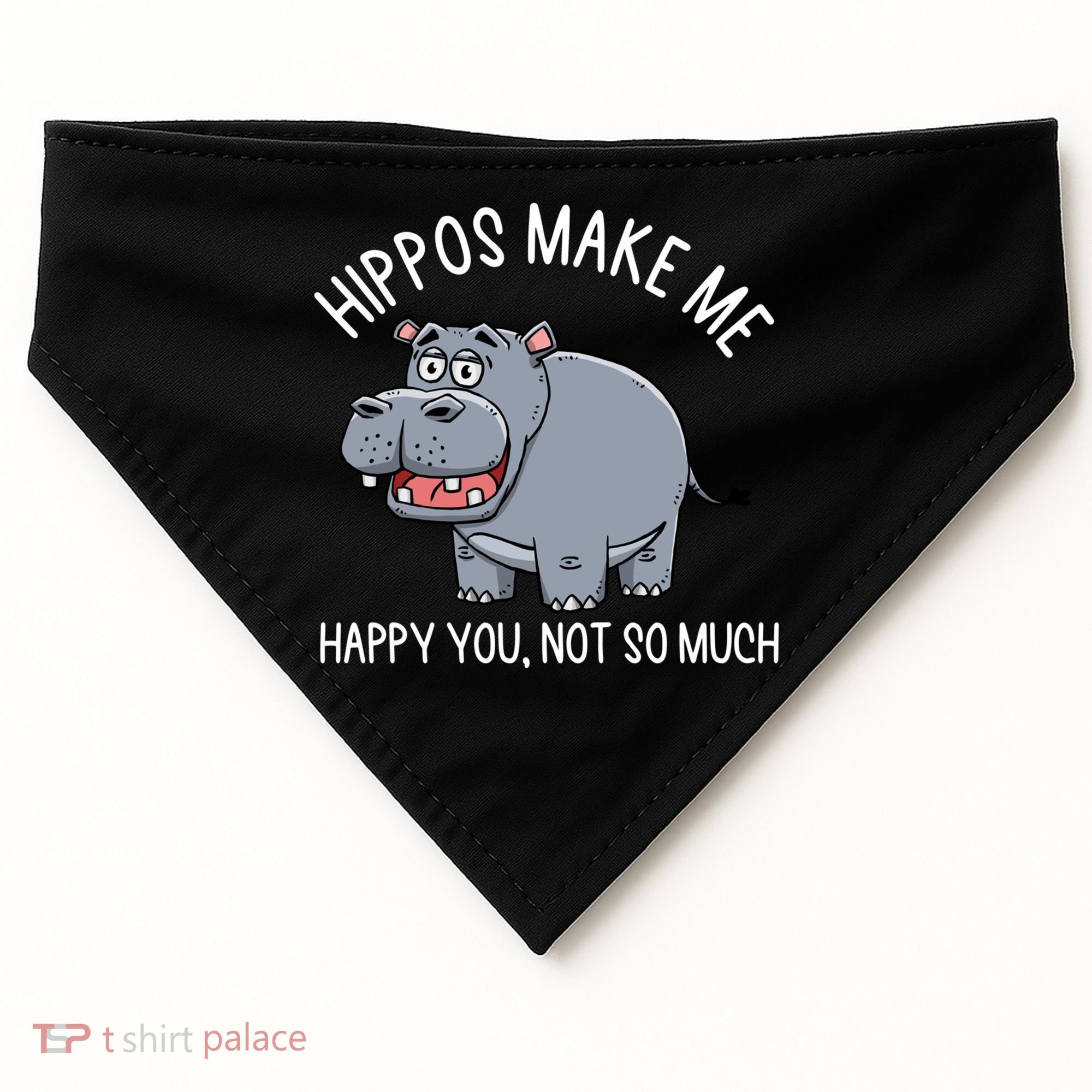 Hippopotamus Zookeeper Hippotology Hippo Lover Gift USA-Made Doggie Bandana