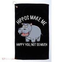 Hippopotamus Zookeeper Hippotology Hippo Lover Gift Golf Towel thumb 0