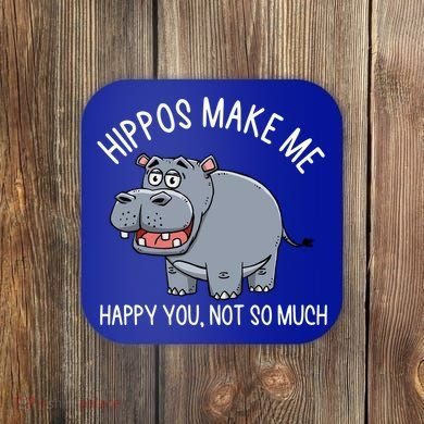 Hippopotamus Zookeeper Hippotology Hippo Lover Gift Coaster