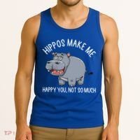 Hippopotamus Zookeeper Hippotology Hippo Lover Gift Tank Top thumb 3