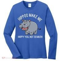 Hippopotamus Zookeeper Hippotology Hippo Lover Gift Women's Long Sleeve Shirt thumb 0