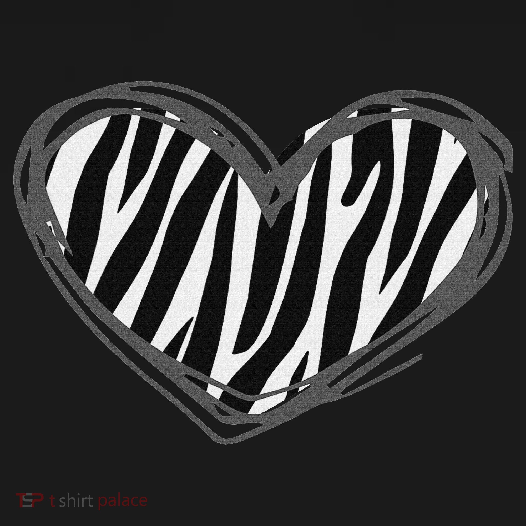 Heart Zebra Print For Zebra Lover Hoodie