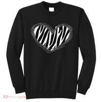 Heart Zebra Print For Zebra Lover Sweatshirt thumb 0