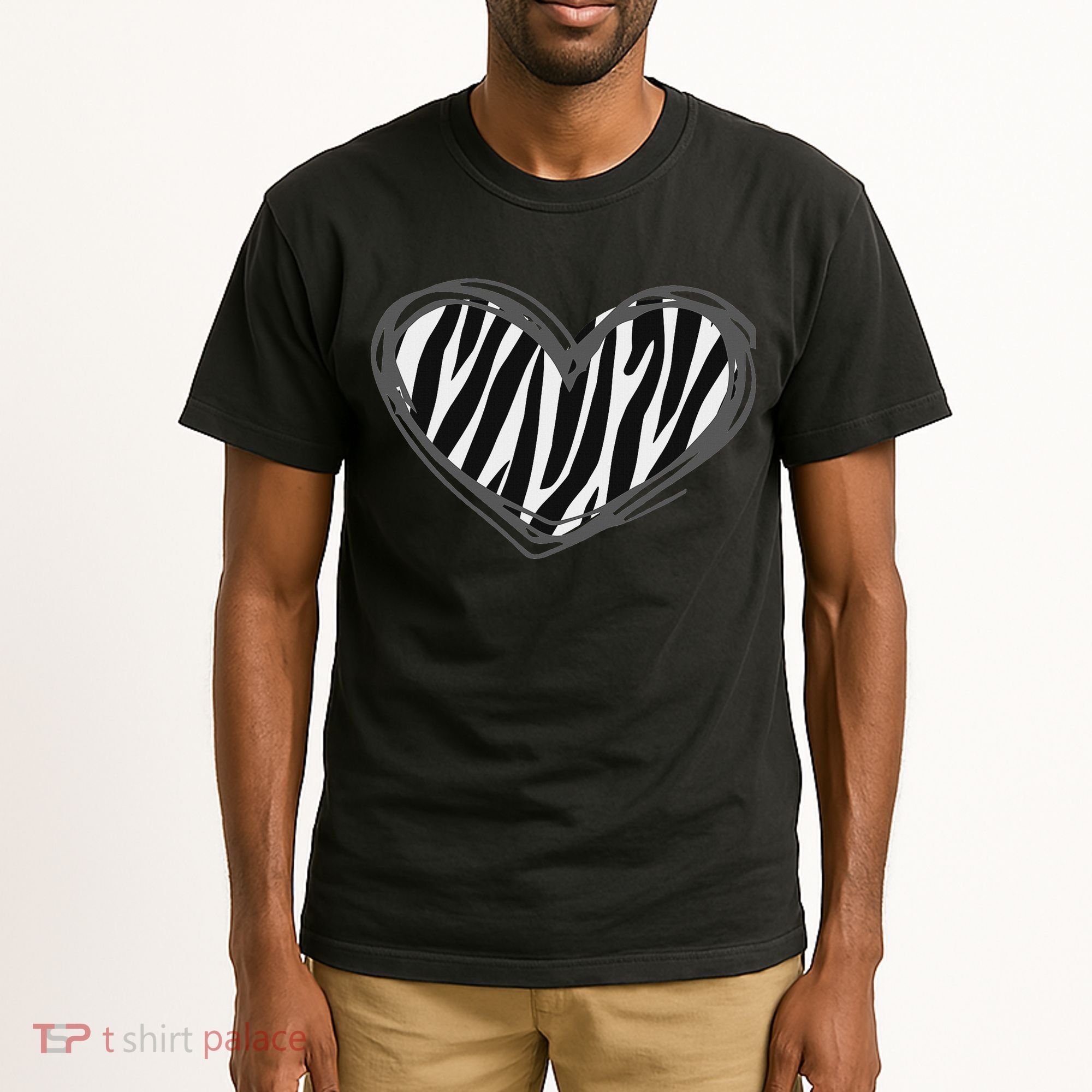 Heart Zebra Print For Zebra Lover Tall T-Shirt