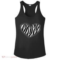 Heart Zebra Print For Zebra Lover Ladies PosiCharge Competitor Racerback Tank thumb 0