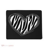 Heart Zebra Print For Zebra Lover Mousepad thumb 0