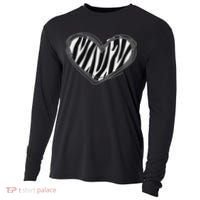 Heart Zebra Print For Zebra Lover Cooling Performance Long Sleeve Crew thumb 0
