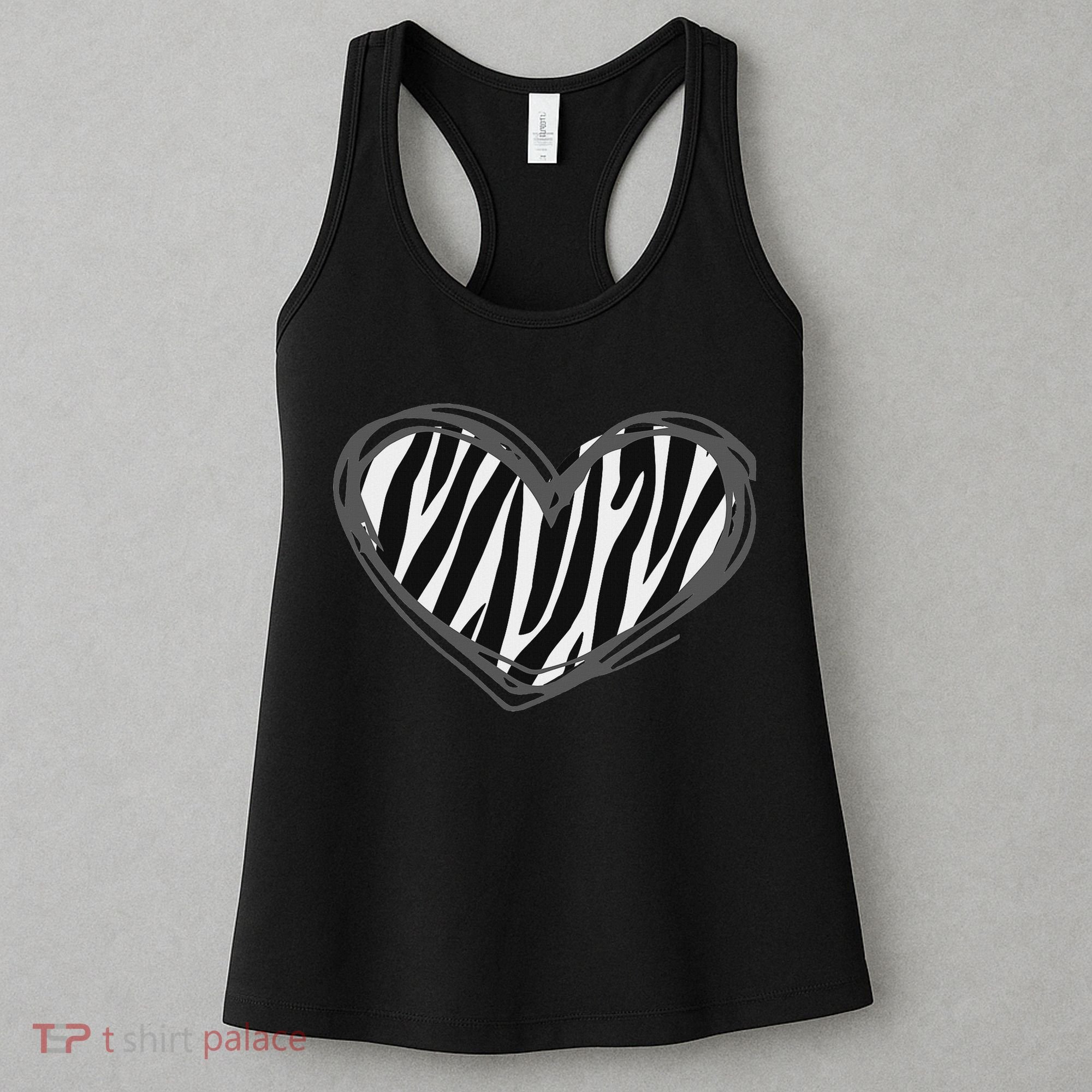 Heart Zebra Print For Zebra Lover Women's Tank Top